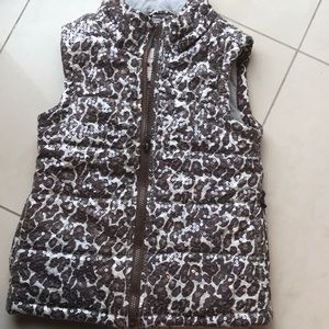 PS Aeropostale sequin leopard vest girls 8